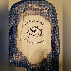 Blue and Black Checkered Men's Shirt